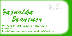 hajnalka szautner business card